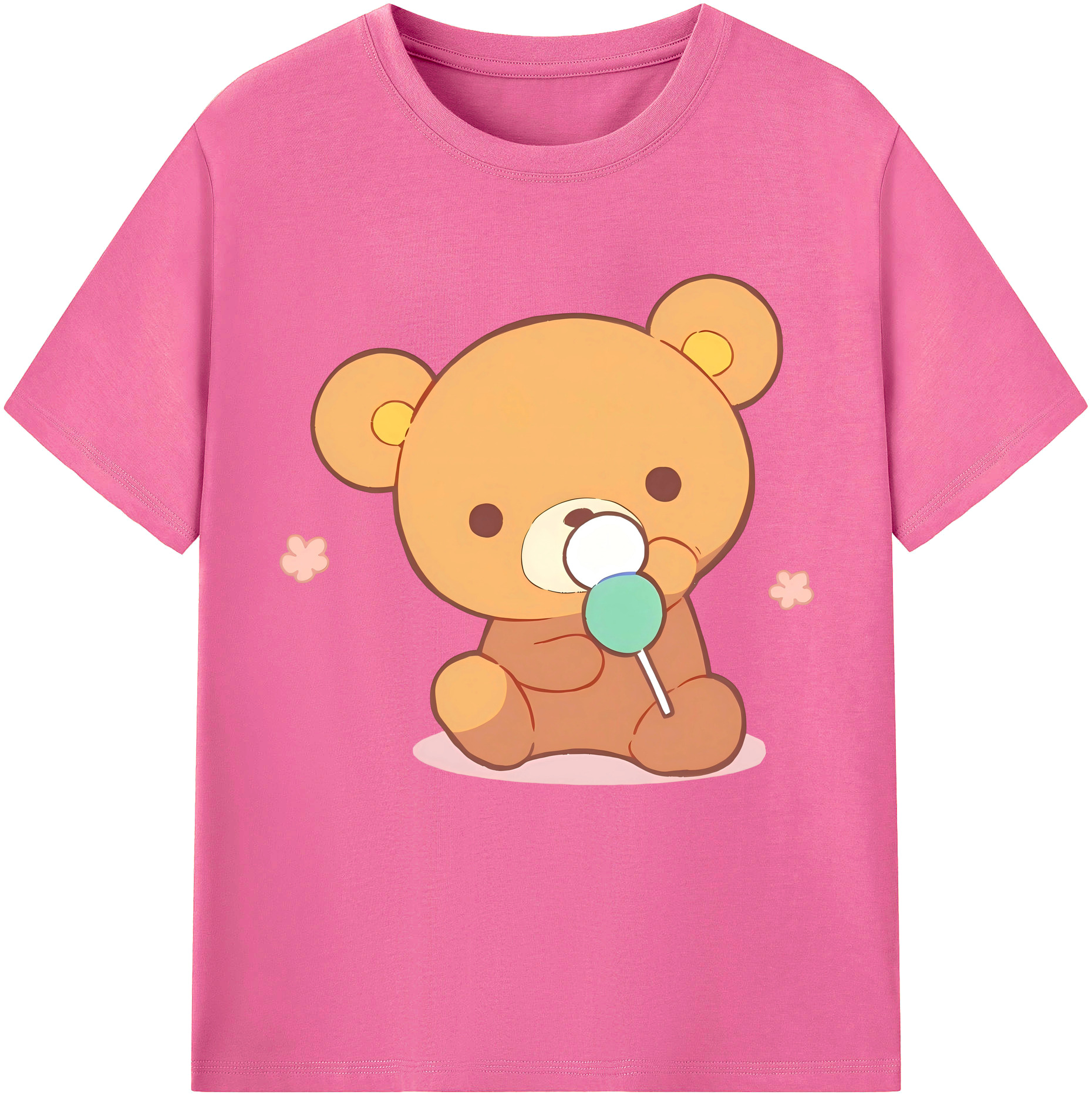 （画像用） リラックマ リラックマ キイロイトリ Rilakkuma Korilakkuma Kiiroitori レディースカジュアルプリントTシャツ（綿100％）